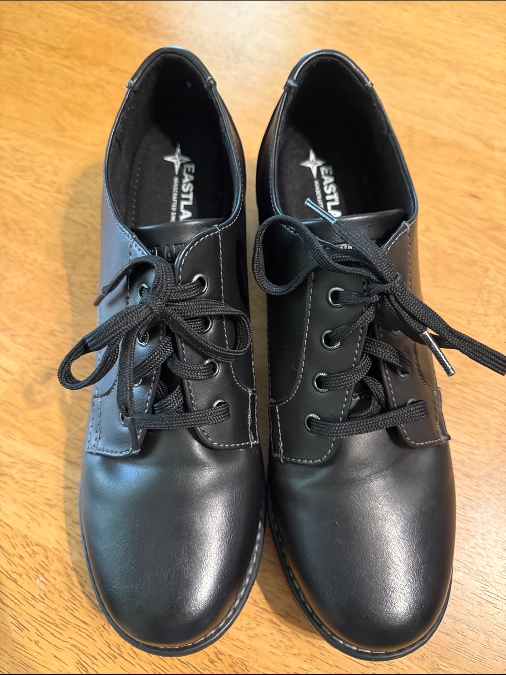 Eastland Black Lace-Up Derby Oxfords for Men